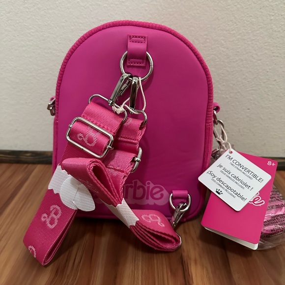 NWT Loungefly Barbie Corduroy Hot Pink Convertible Backpack - Picture 5 of 5
